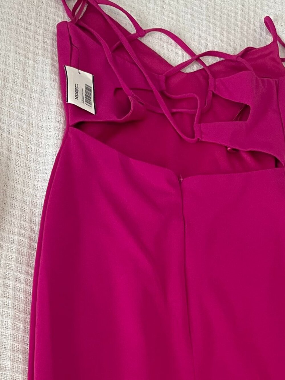 NWT BEBE Fuschia bodycon Midi Dress Strappy Small